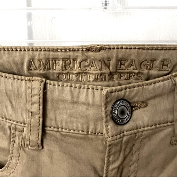 American Eagle Jegging 6 Short EUC Stretch Tan Preppy - Picture 3 of 4